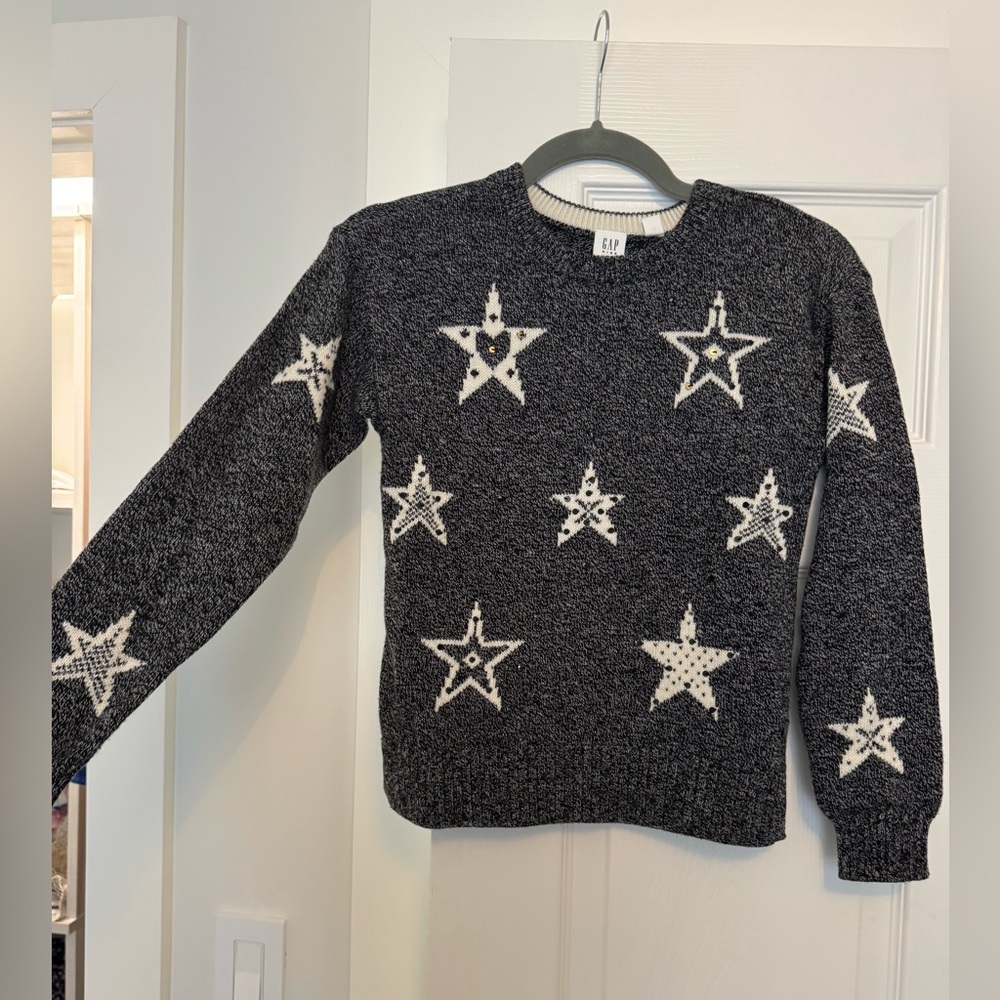 Gap kids sparkly star knit sweater